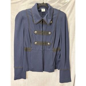 Cabi Blue Military Style‎ Jacket Button Front Structured Blazer M